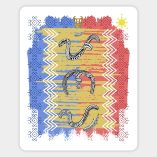 Philippine Flag / Baybayin word Pinay (Filipina Woman) Magnet